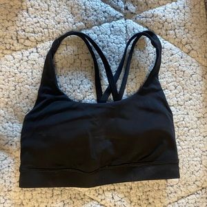 Black LuluLemon Energy Bra, size 2